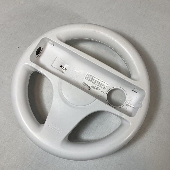 Nintendo Wii Remote Controller with Wheel for Mario Kart Racing Game OEM Genuine - Picture 4 of 12